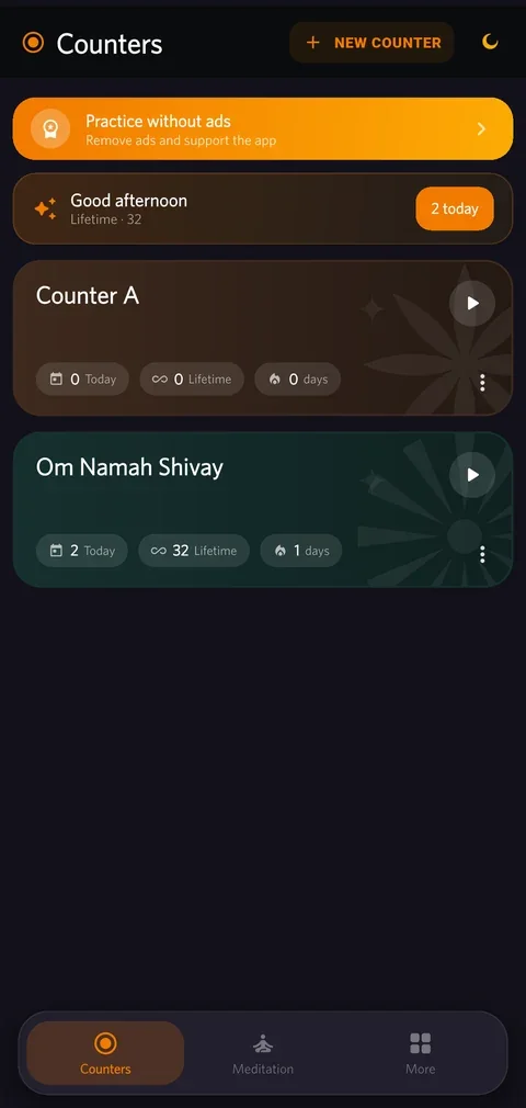 Easy Counter — Your counters, each with its streak