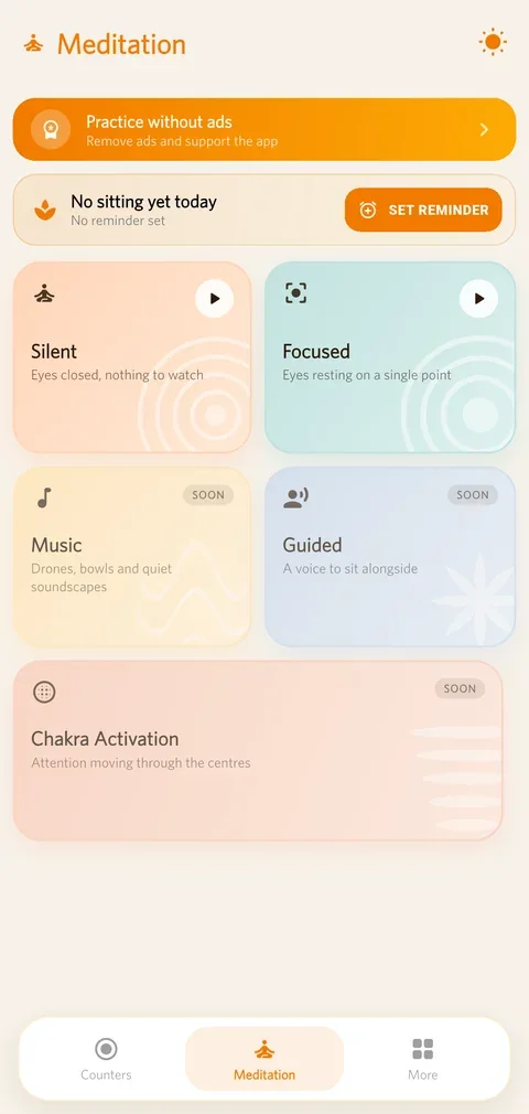 Easy Counter — Meditation sittings